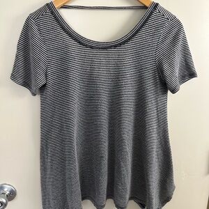Striped Black and White Women's Top